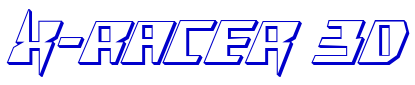 X-Racer 3D 字体